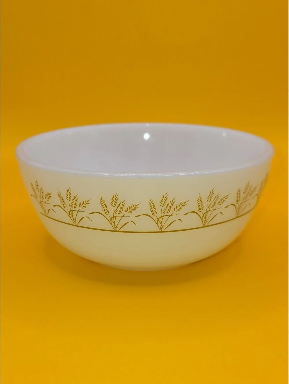 Vintage Harvest Wheat Milk Glass Berry / Cereal Bowl 5